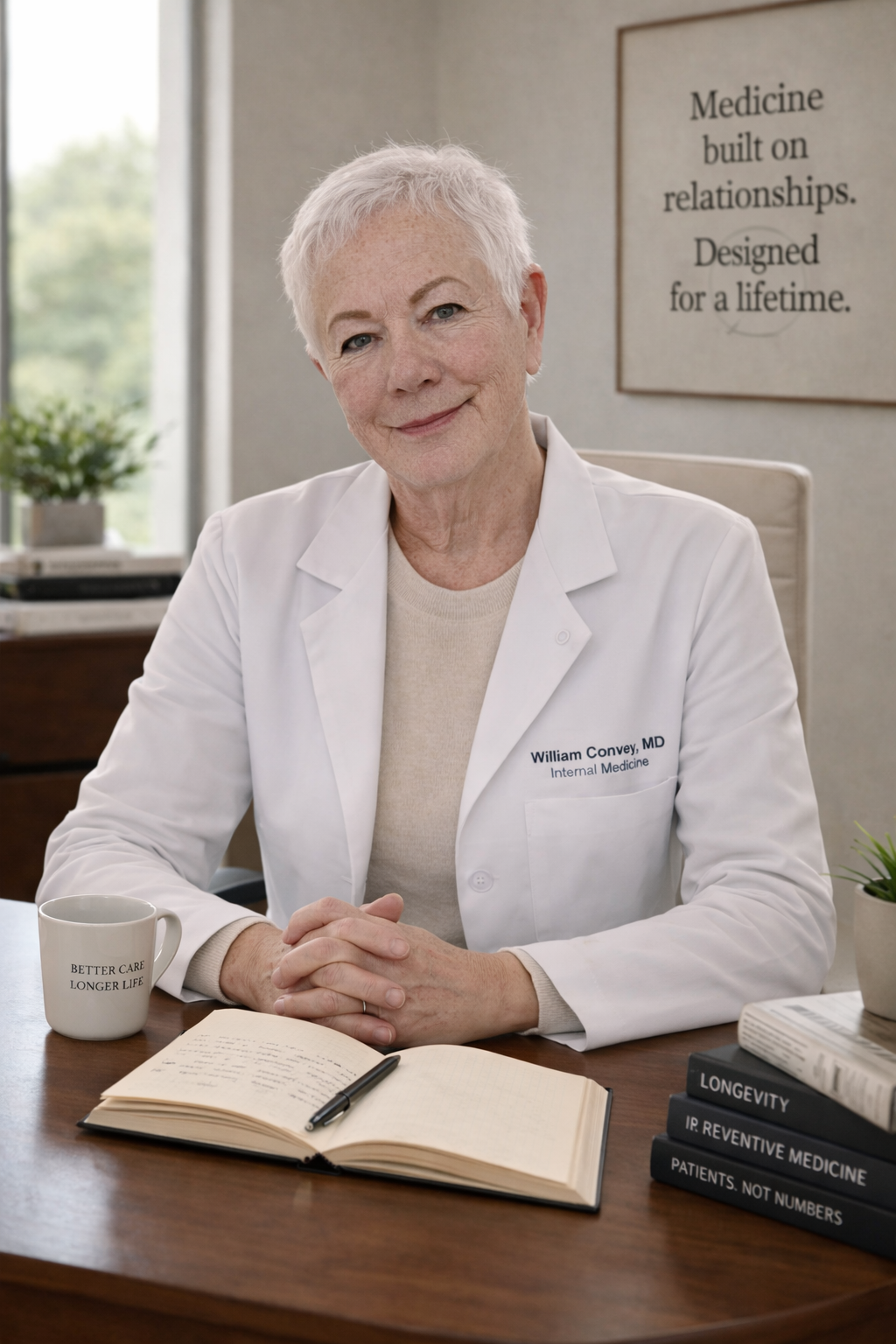 Caring physician in an office setting (1) William Conway MD Nashville Concierge Medicine and Concierge Physician